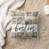 Script Besties Photo Collage Personalized クッション (ブランケット)