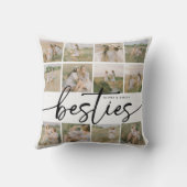 Script Besties Photo Collage Personalized クッション (裏面)