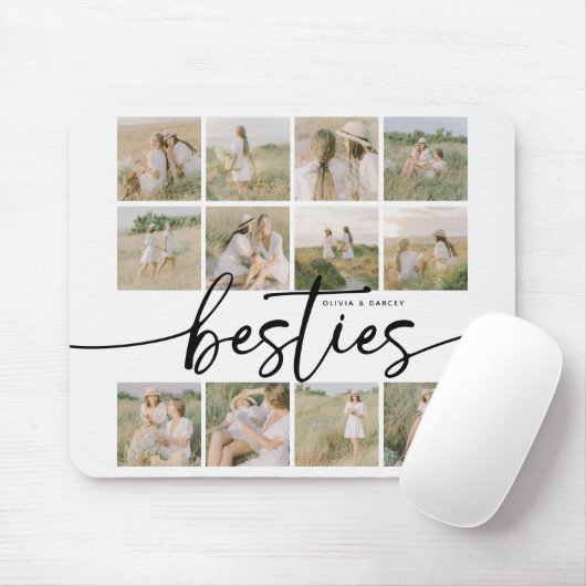 Script Besties Photo Collage Personalized マウスパッド (マウス)