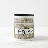 Script Besties Photo Collage Personalized マグカップ (中央)