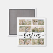 Script Besties Photo Collage Personalized マグネット (正面/裏面)