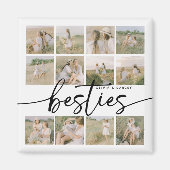 Script Besties Photo Collage Personalized マグネット (正面)