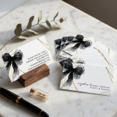 Script Black Bow Gold Luxury Branding Card 名刺