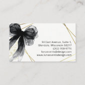 Script Black Bow Gold Luxury Branding Card 名刺 (裏面)