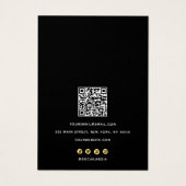  Script Black White QR Code arring Display Holder (裏面)