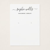  Script Black White QR Code arring Display Holder (正面)