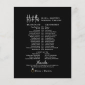 Script Black's White ミニマル Wedding Day Timeline (正面)