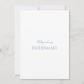 Script Blue & White Bridesmaid Proposal Card セーブザデート (正面)