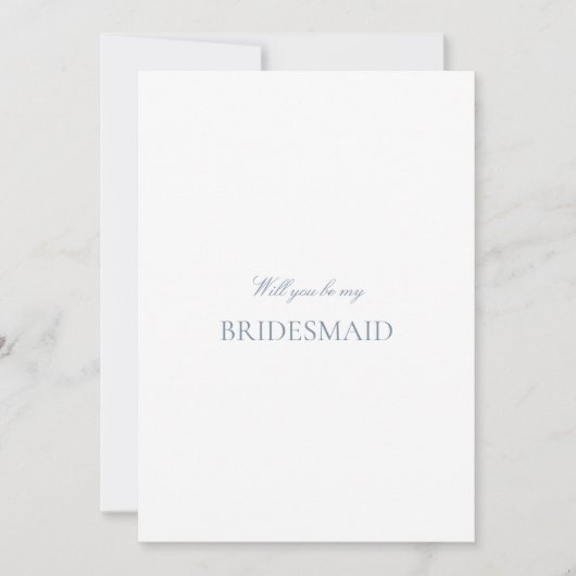 Script Blue & White Bridesmaid Proposal Card セーブザデート (正面)