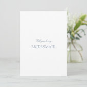 Script Blue & White Bridesmaid Proposal Card セーブザデート (スタンド正面)