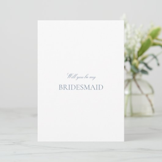 Script Blue & White Bridesmaid Proposal Card セーブザデート (スタンド正面)