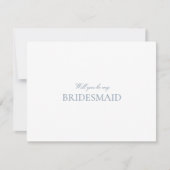 Script Blue & White Bridesmaid Proposal Card セーブザデート (正面)