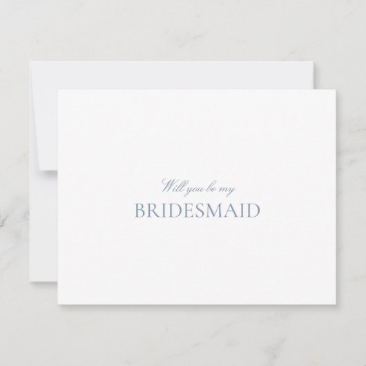 Script Blue & White Bridesmaid Proposal Card セーブザデート (正面)