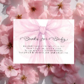 Script Blush Bow Books for Baby Insert エンクロージャーカード