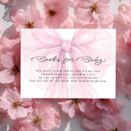 Script Blush Bow Books for Baby Insert エンクロージャーカード