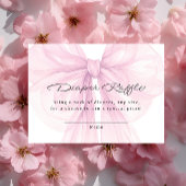 Script Blush Bow Diaper Raffle Insert エンクロージャーカード
