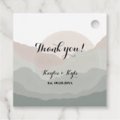 Script Boho Mountain Wedding Anniversary  フェイバータグ (裏面)