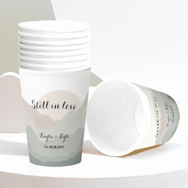 Script Boho Watercolor Mountain Anniversary 紙コップ