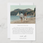 Script Boho Weモダン言ったYesビーチ結婚式写真 案内状 (裏面)