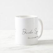 Script Bride Squad Bachelorette Bridesmaid Name コーヒーマグカップ (正面右)