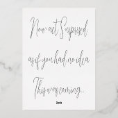 Script Bridesmaid Proposal Gold Foil Card 箔招待状 (裏面)