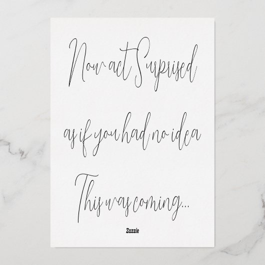 Script Bridesmaid Proposal Gold Foil Card 箔招待状 (裏面)