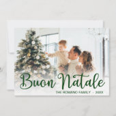Script Buon Natale Photo Holiday Card シーズンカード (正面)
