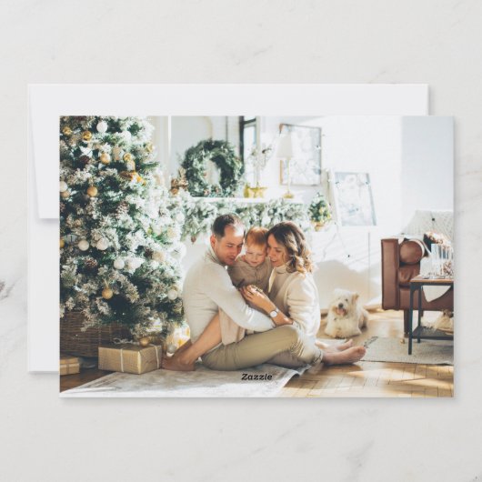 Script Buon Natale Photo Holiday Card シーズンカード (裏面)