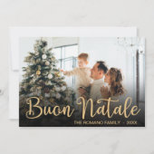 Script Buon Natale Photo Holiday Card シーズンカード (正面)