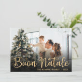 Script Buon Natale Photo Holiday Card シーズンカード (スタンド正面)