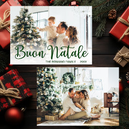 Script Buon Natale Photo Holiday Card シーズンカード
