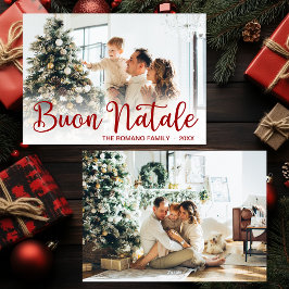Script Buon Natale Photo Holiday Card シーズンカード