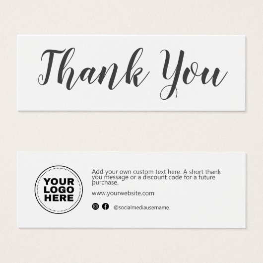 Script Businessモダンロゴカードの挿入ありがとうございます (正面&裏面)