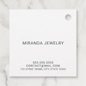 Script Business モダン Thank Youラベル フェイバータグ (裏面)