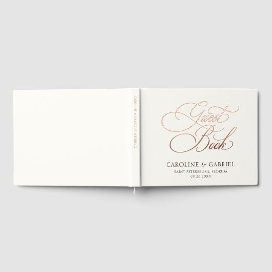 Script Calligraphy Wedding ゲストブック (全面)