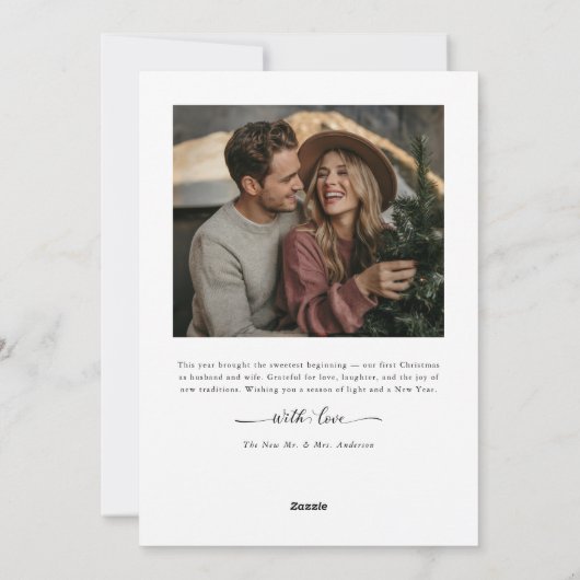 Script Christmas応援新人写真Mr. & Mrs. シーズンカード (裏面)