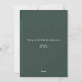 Script Christmas Card in Green シーズンカード (裏面)