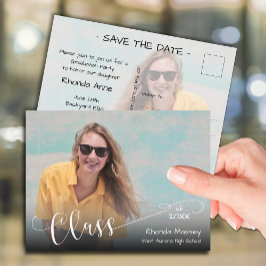 Script Class of Photo Graduation日付の保存 ポストカード