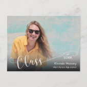 Script Class of Photo Graduation日付の保存 ポストカード (正面)