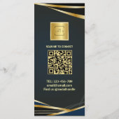 Script Classic black and gold Price List Menu メニュー (裏面)