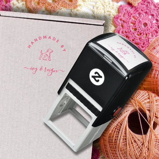  Script Custom logo Handmade by  セルフインキングスタンプ