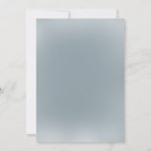 Script Dusty Blue White String Lights 結婚's 招待状 (裏面)