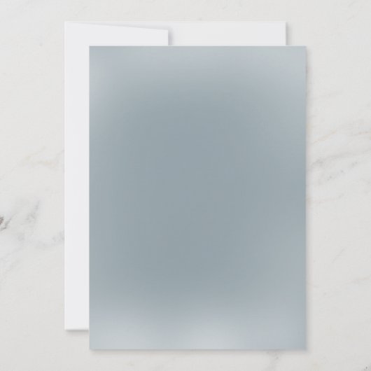 Script Dusty Blue White String Lights 結婚's 招待状 (裏面)