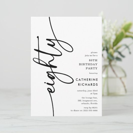 Script Eighty' 80th Birthday 招待状 (スタンド正面)