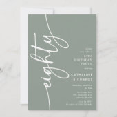 Script Eighty' 80th Birthday 招待状 (正面)