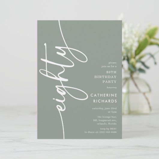 Script Eighty' 80th Birthday 招待状 (スタンド正面)