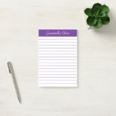 Script Elegant Purple Lined Personalized ポストイット (オフィス)