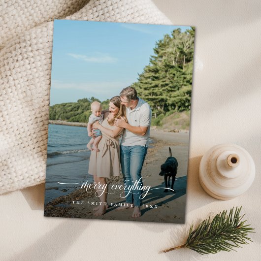 Script Everything メリー Coastal Christmas Photo シーズンカード