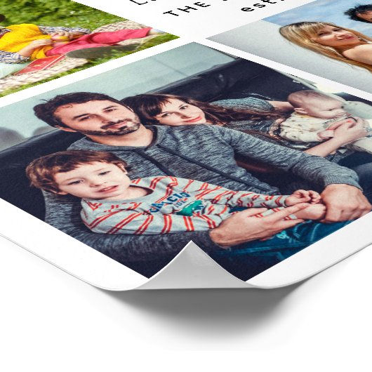 Script Family is Everything Photo Collage Keepsake ポスター (角)