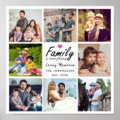 Script Family is Everything Photo Collage Keepsake ポスター (正面)